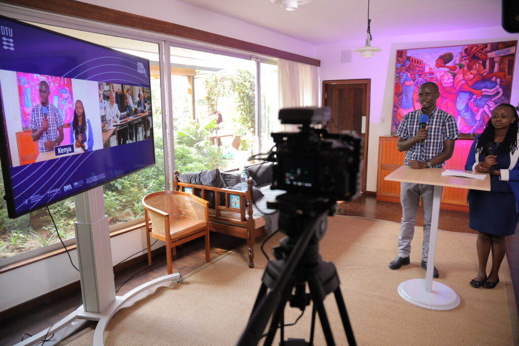 Young Kenyans presenting at the 2021 Next Generation Water Action finals