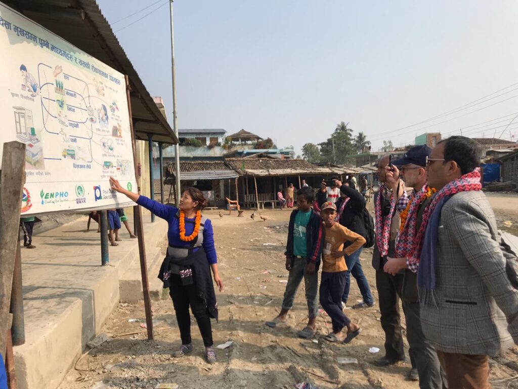 Demonstration of the importance of safe water and hygiene, Sarlahi.