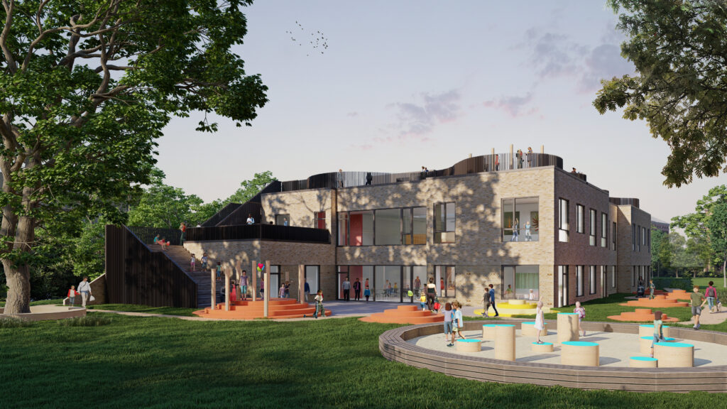 Visualisation of future exterior and playground