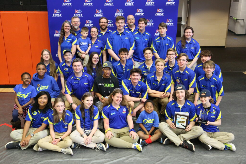 Team 1024 won the Excellence in Engineering Award at the 2023 Indiana State Competition. 