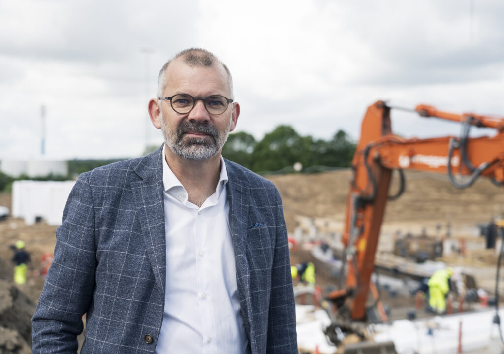 Foundation CEO Kim Nøhr Skibsted at the new Grundfos HQ - construction kick-off ceremony 2 June 2025. Photo: Rasmus Reimer Larsen